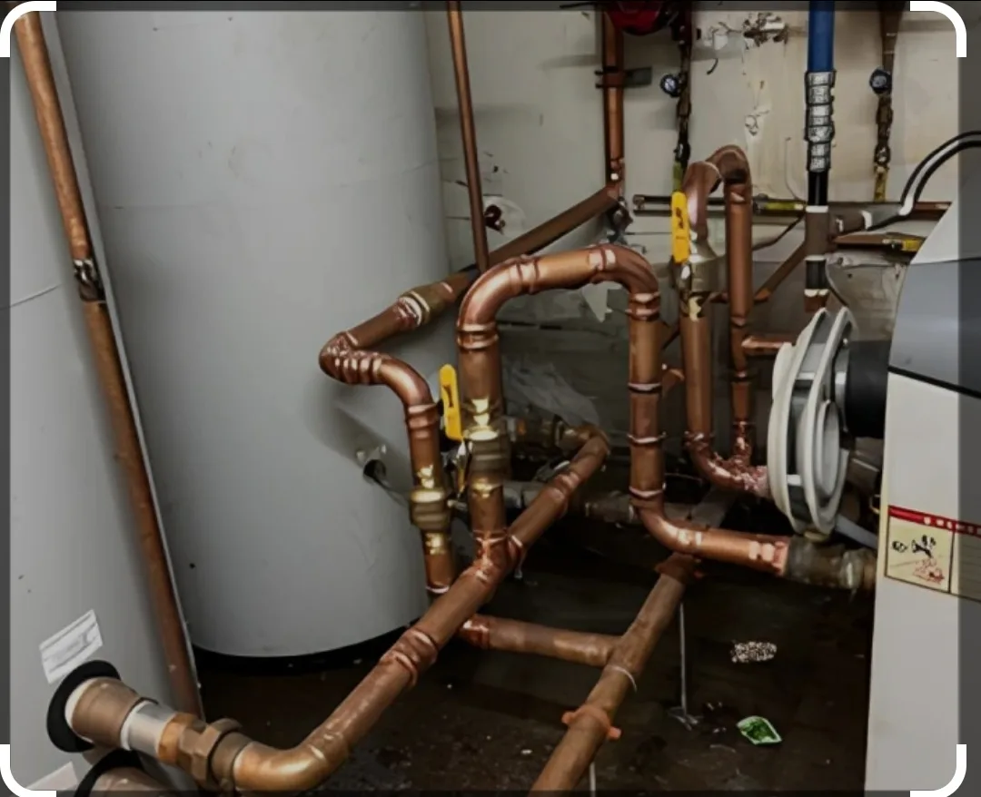 Close-up of plumbing tools and fittings